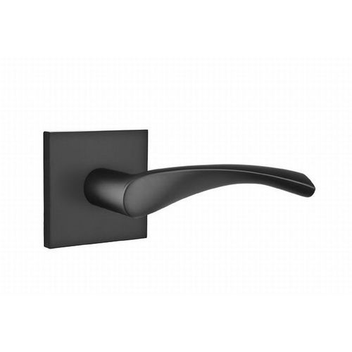 Triton Lever Left Hand Passage with Square Rose Flat Black Finish