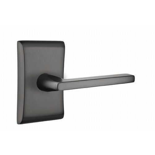 Helios Lever Left Hand Passage with Neos Rose Flat Black Finish