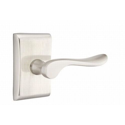 Luzern Lever Left Hand Passage with Neos Rose Satin Nickel Finish