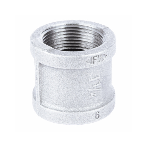 Southland 511-206HN Pipe Fittings, Galvanized Coupling With Stop, 1-1/4-In.