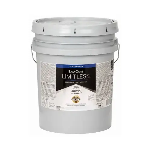 Limitless Interior Paint & Primer, Neutral Base Satin Acrylic Latex, 5 Gallons