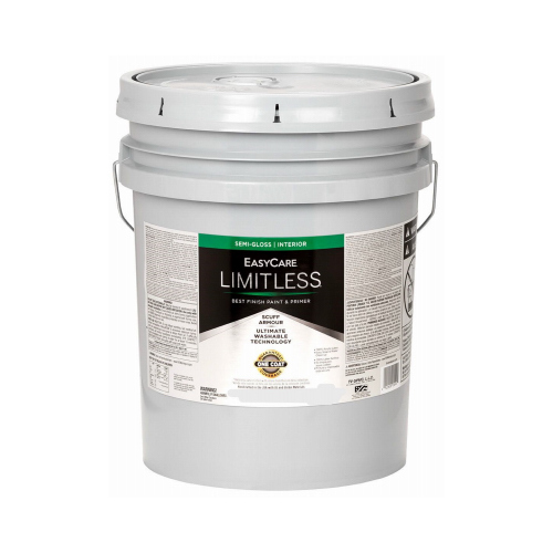 Limitless Interior Paint & Primer, Medium Base Semi-Gloss Acrylic Latex, 5 Gallons