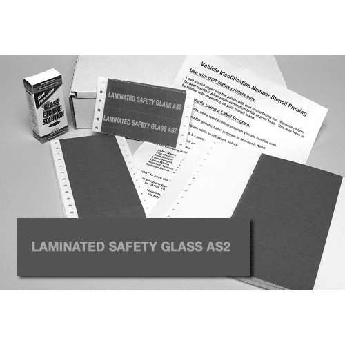 Laminated Safety Glass AS 2 Stencils- 100 Pack