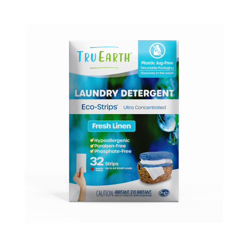 Laundry Detergent Eco-Strips, Fresh Linen Scent, 32-Ct.