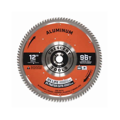 Aluminum Circular Saw Blade, 96-Tooth, 12 In.