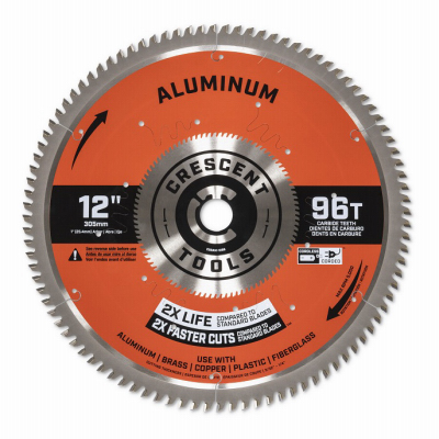 Apex Tool Group CSBAM-1296 Aluminum Circular Saw Blade, 96-Tooth, 12 In.