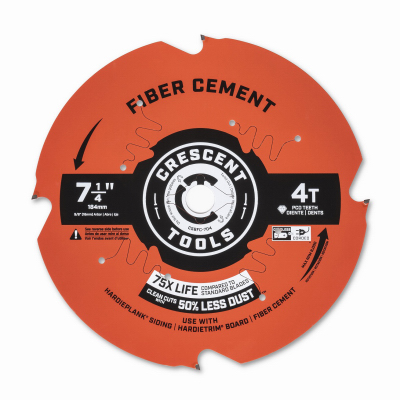 Apex Tool Group CSBFC-704 Fiber Cement Circular Saw Blade, 4-Tooth, 7-1/4 In.