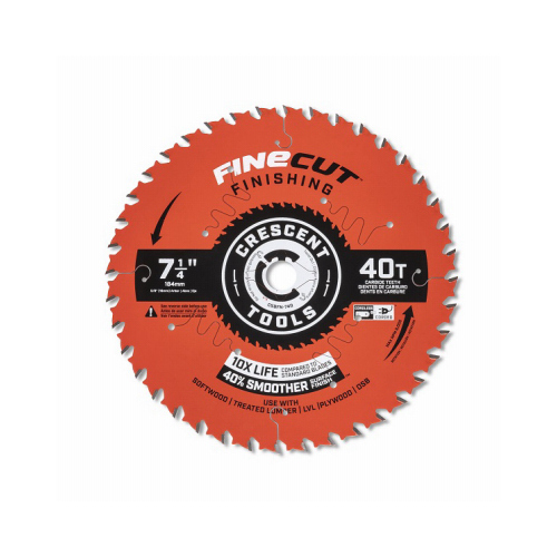 FineCut Circular Saw Blade, Finishing, 40-Tooth, 7-1/4 In.