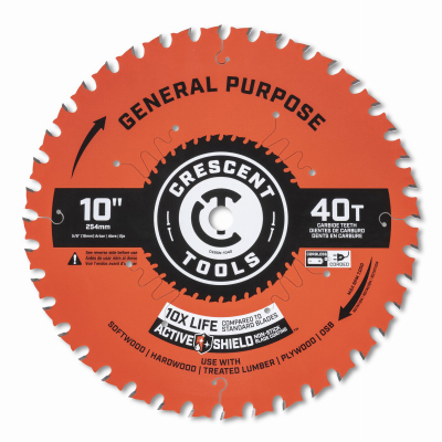 Apex Tool Group CSBGN-1040 General Purpose Circular Saw Blade, 40-Tooth, 10 In.