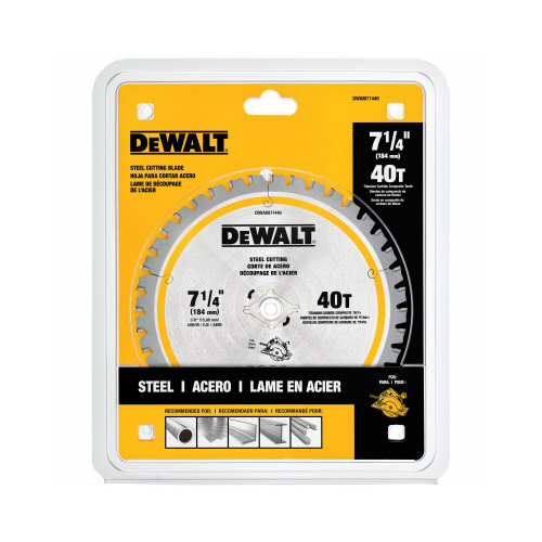 Metal Circular Saw Blade, 40-Tooth, 7-1/4 In.