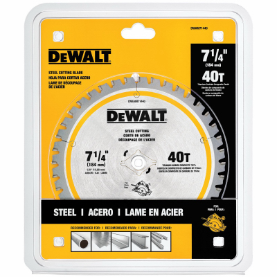 DEWALT ACCESSORIES DWAM71440 Metal Circular Saw Blade, 40-Tooth, 7-1/4 In.