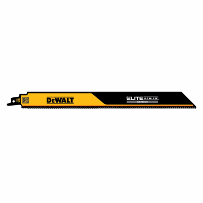 DEWALT ACCESSORIES DWAR12108CT-1 Elite Carbide Tip Reciprocating Saw Blade, Metal Cutting, 8-TPI, 12 In.