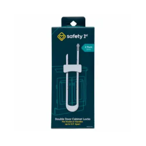 Safety 1st 48481 White Double Door Cabinet Slide Lock - pack of 2