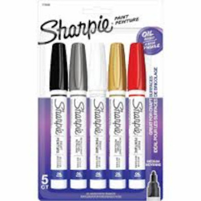 NEWELL BRANDS DISTRIBUTION LLC 1770458 Paint Markers, Assorted Colors, Medium Point, 5-Pk.