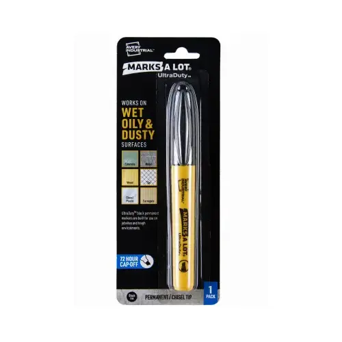 Avery 29845 UltraDuty Permanent Marker, Chisel Tip, Black