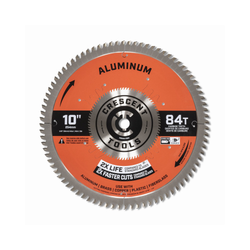 Circular Saw Blade, Medium Aluminum, 10 In. x 84 Tooth