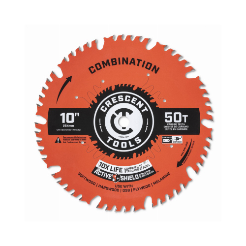 Combination Circular Saw Blade, 50-Tooth, 10 In.