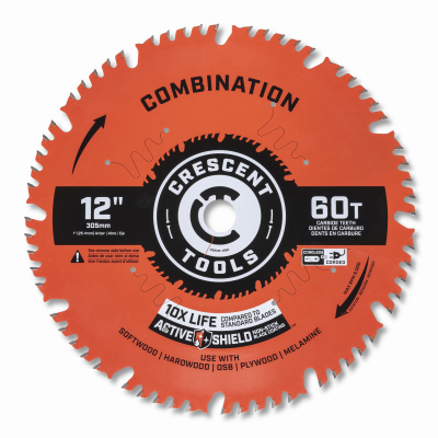 Apex Tool Group CSBCM-1260 Combination Circular Saw Blade, 12 In. x 60-Tooth