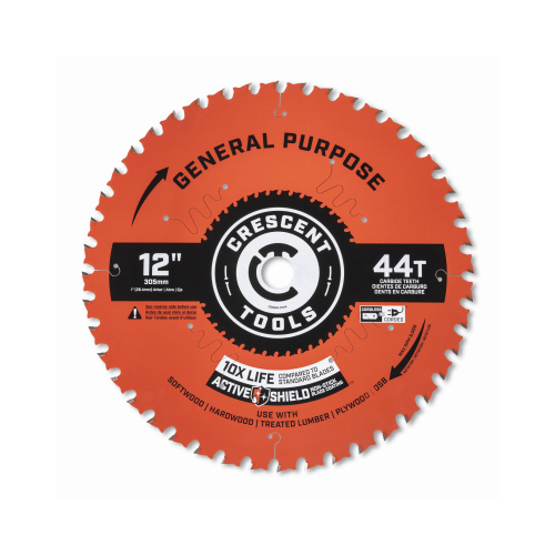 General Purpose Circular Saw Blade, 12 In. x 44 Tooth