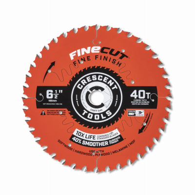 Apex Tool Group CSBFF-640 FineCut Fine Finishing Circular Saw Blade, 6-1/2 In. x 40 Tooth