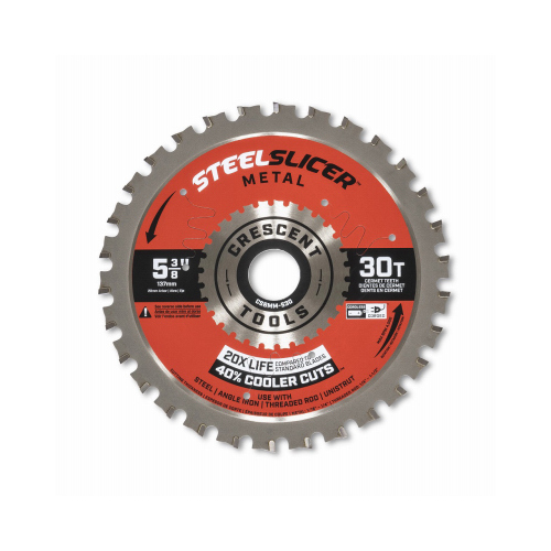 SteelSlicer Circular Saw Blade, Medium Metal, 5-3/8 In. x 30 Tooth