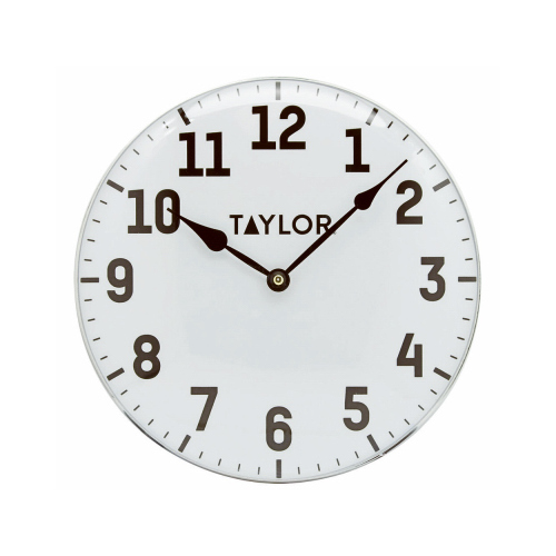 Taylor 12 inch Indoor Outdoor Round Dial Clock