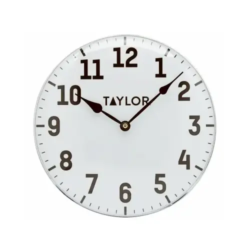 TAYLOR PRECISION PRODUCTS 166 Taylor 12 inch Indoor Outdoor Round Dial Clock