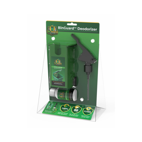 Automatic Trash Bin Deodorizer All-In-One Starter Kit Green