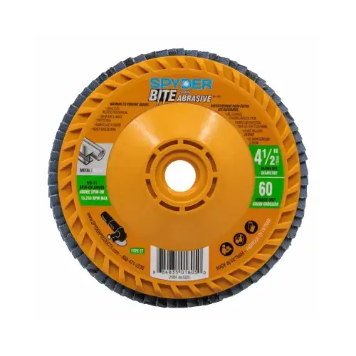 Ceramic Flap Disc, 60 Grit, 4-1/2 In.