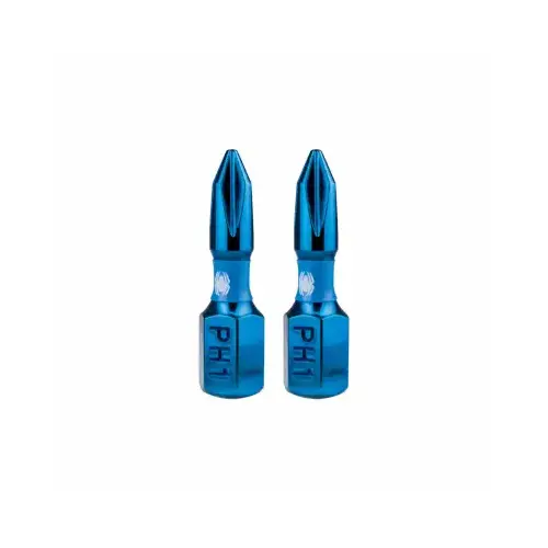 PH1 Phillips Impact Driver Bits, 1 In., 2-Pk.