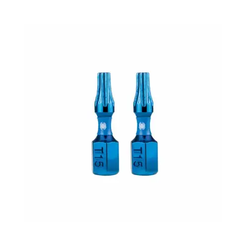 T15 Torx Impact Driver Bits, 1 In., 2-Pk.