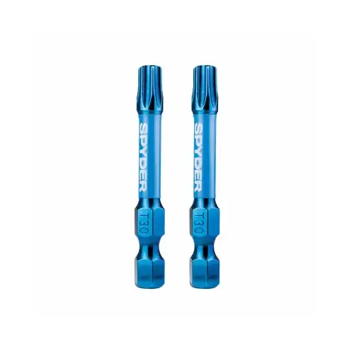 T30 Torx Impact Driver Bits, 2 In., 2-Pk.