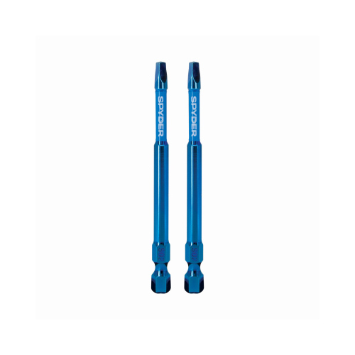 SQ2 Mach-Blue Square Impact Driver Bits, 3-1/2 In., 2-Pk.