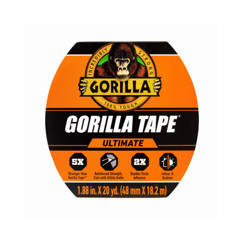 GORILLA GLUE 113499 Ultimate Duct Tape, Black, 1.88 In. x 20 Yd.