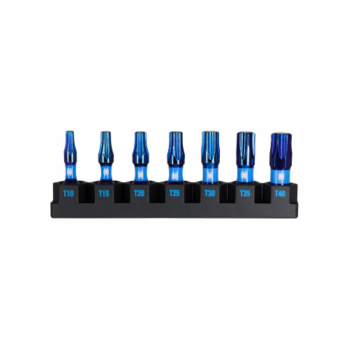 7-Pc. Mach-Blue Torx Impact Driver Bits, 1 In.