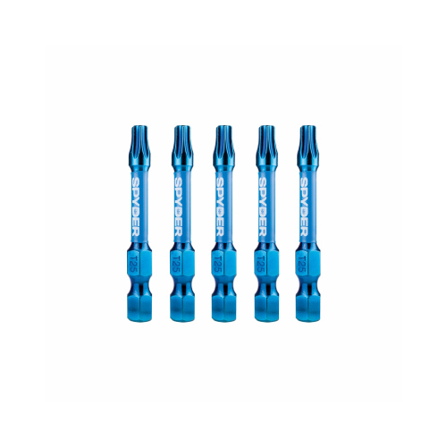 T25 Mach-Blue Torx Impact Driver Bits, 2 In., 5-Pk.