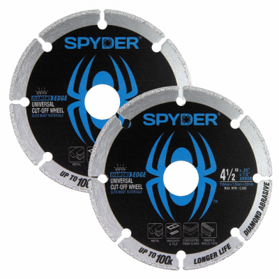 SM PRODUCTS LLC 14002 Diamond Edge Cut-Off Wheel, 4-1/2 In., 2-Pk.