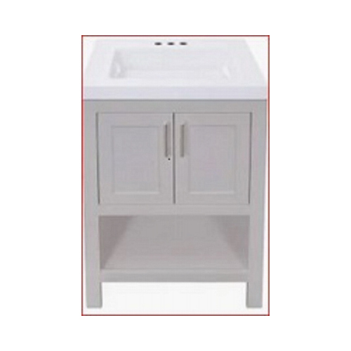 Royal Cabinets 80-8116-0-1610 Serenity Bathroom Vanity, Gray, 24 In.