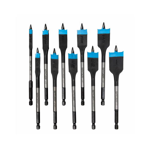 10-Pc. Stinger Spade Woodboring Drill Bit Set