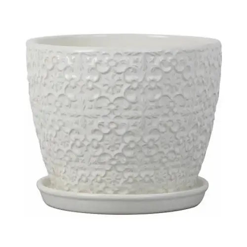 Trendspot CR11403S-100W 10" WHT Bell Planter White