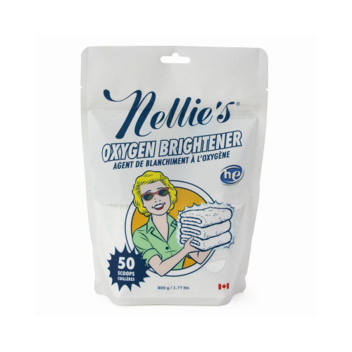 NELLIE'S CLEAN INC NOX-S Oxygen Brightener Laundry Stain Remover, 50 Scoop Pouch