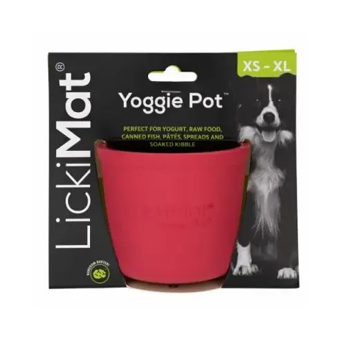 INNOVATIVE PET PRODUCTS PTY LTD LM5301PK-DR Yoggie Pot Dog Feeder Licking Bowl, Pink