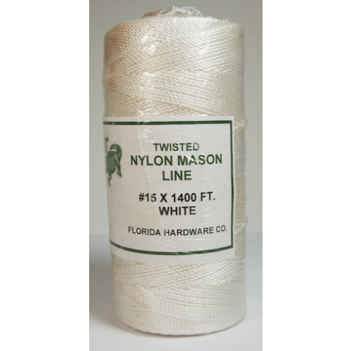 Twisted Nylon Mason Twine-White #15 x 700ft