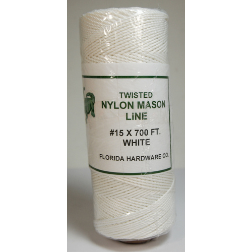 Twisted Nylon Mason Twine-White #15 x 350ft