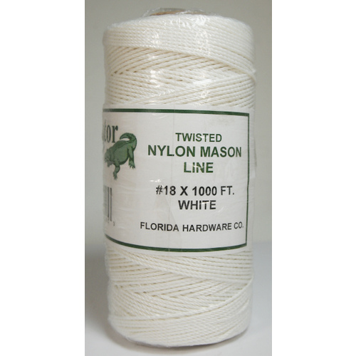 Twisted Nylon Mason Twine-White #15 x 1400ft