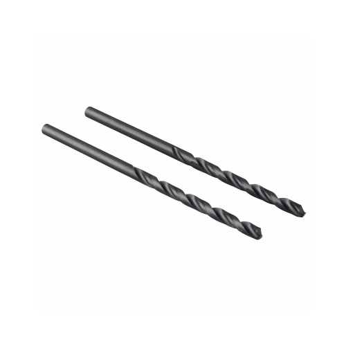 Jobber Drill Bit, 7/64 in Dia, 2-5/8 in OAL, Spiral Flute, 1-Flute, 7/64 in Dia Shank, Cylinder Shank Black Oxide