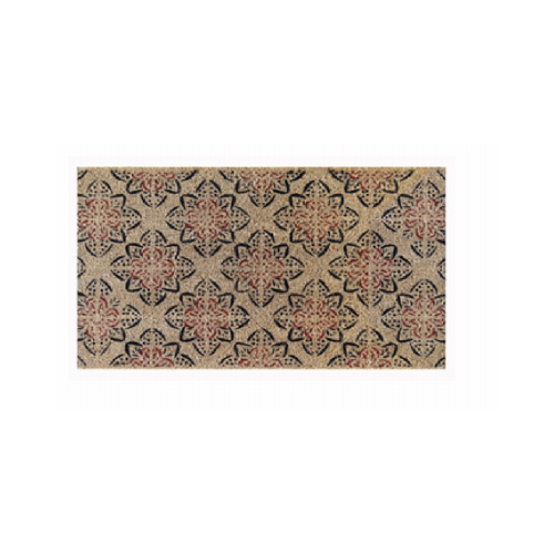 FIBRE WORLD PLM 30310 Coir Door Mat, Flower, 18 x 30-In.