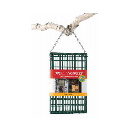 Droll Yankees SF-D Suet Bird Feeder, Double, 5 x 9 x 1.5-In. Green