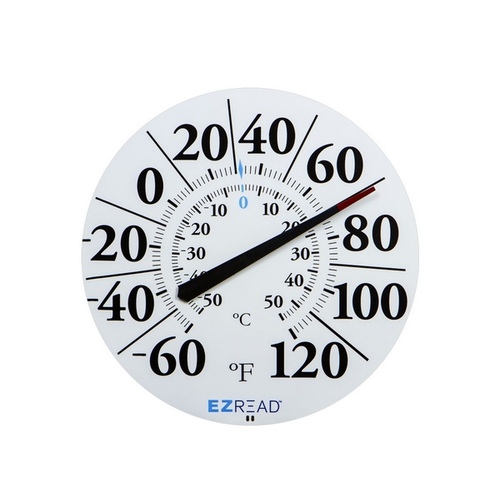 EZRead Dial Thermometer 12.5" Round - White