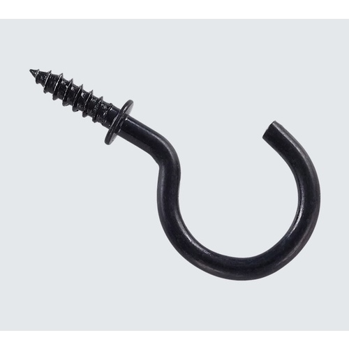 1" Cup Hooks - Black